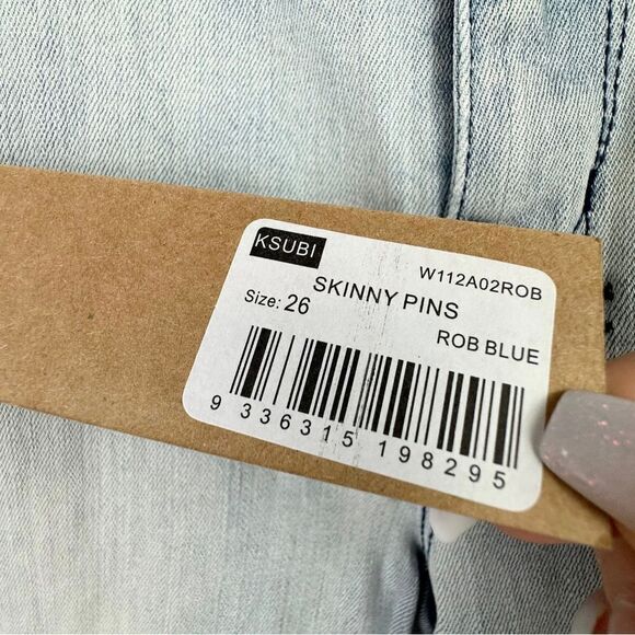 KSUBI Skinny Pins Rob Blue Women's Low Rise Skinny Jeans NWT 26 - Picture 5 of 6